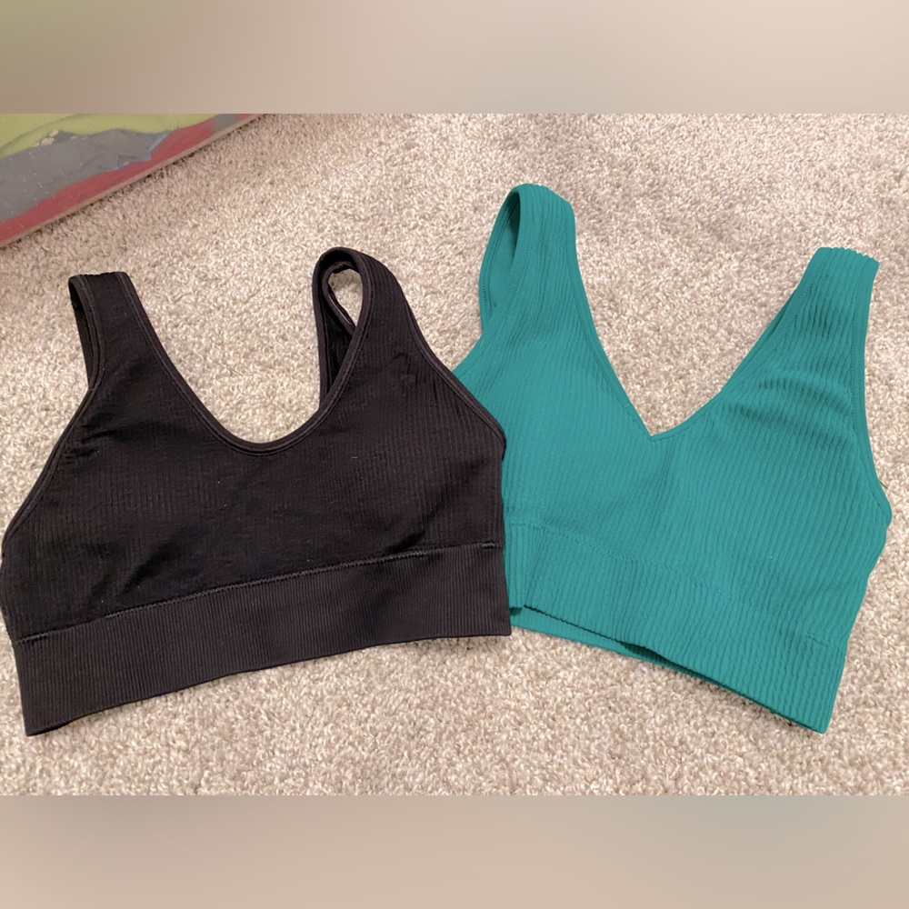 Aerie XS ribbed bralette set of 2 NWOT